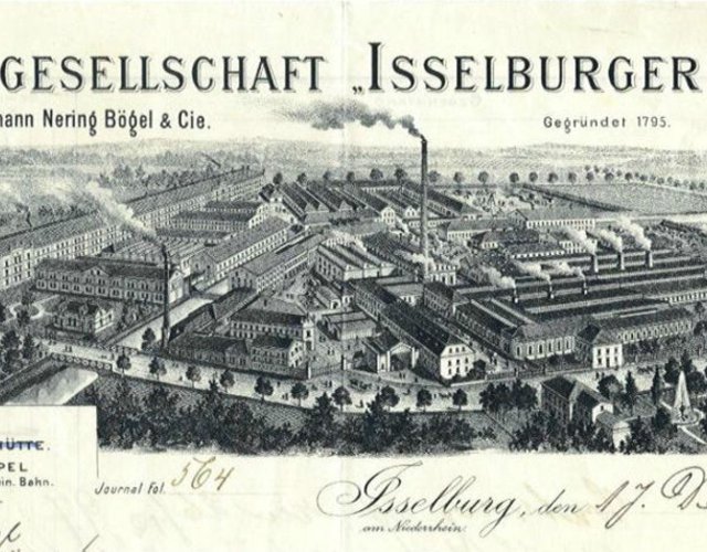Briefhoofd vogelvluchtperspectief ca. 1900 Briefhoofd vogelvluchtperspectief ca. 1900